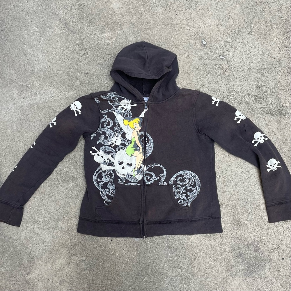 fairy skull zip up hoodie
